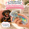 Glitter Dachshund Squishy Stress Ball Cute Wiener Dog Sensory Fidget Toy Slow Rise Anxiety Relief Squeeze Toy for Kids & Adults