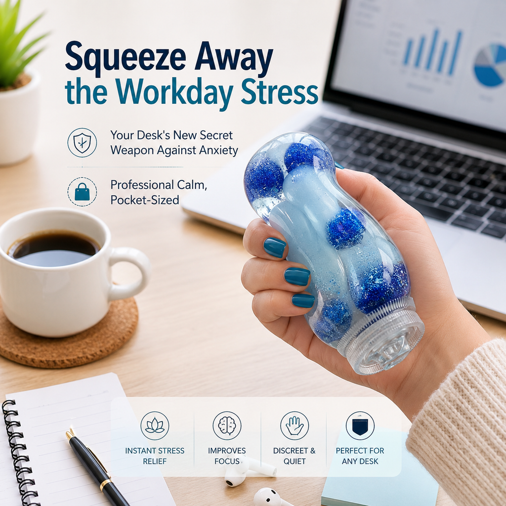 Fruit Squishy Gel Stress Ball Sensory Fidget Toy for Anxiety Relief Soft Squeeze Hand Therapy Toy for Kids & Adults