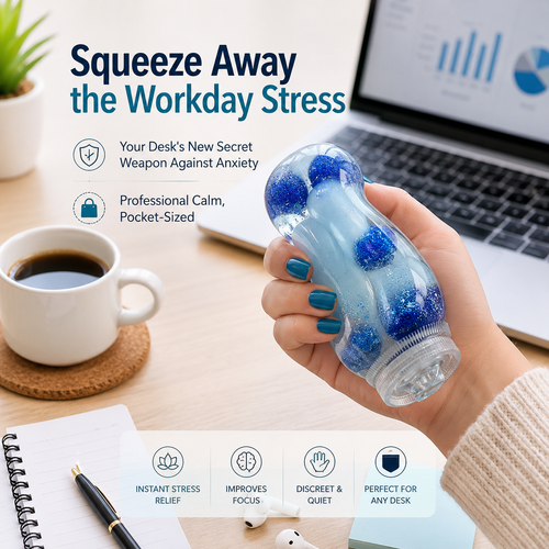 Fruit Squishy Gel Stress Ball Sensory Fidget Toy for Anxiety Relief Soft Squeeze Hand Therapy Toy for Kids & Adults