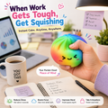 Rainbow Dumpling Squishy Stress Ball Kawaii Sensory Fidget Toy Soft Slow Rise Anxiety Relief Toy for Kids & Adults